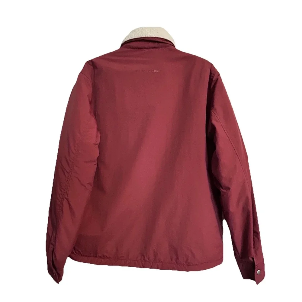 Urban Outfitters Standard Cloth Fleece Lined Coach Men Jacket Size Medium Maroon